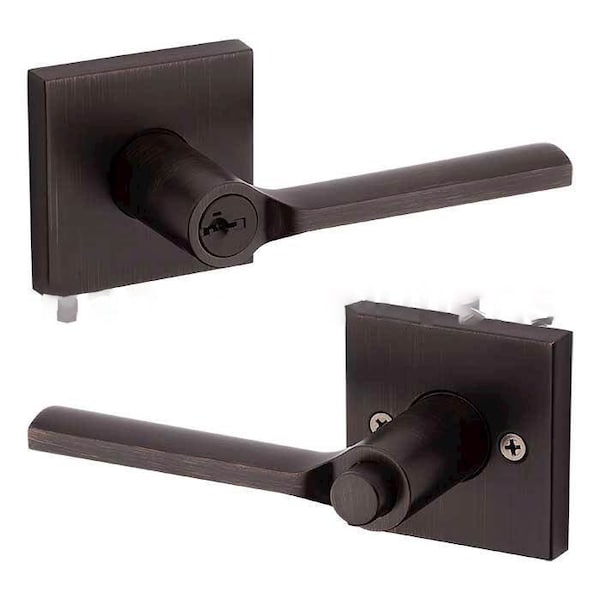 Kwikset Lisbon Keyed Entry Lever 156LSL-SQT-11P-SMT-6AL-RCS - main